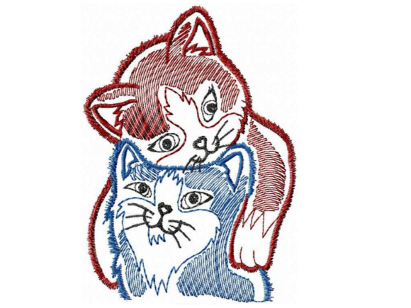 A Designer’s Review of Valentine s Cats Embroidery