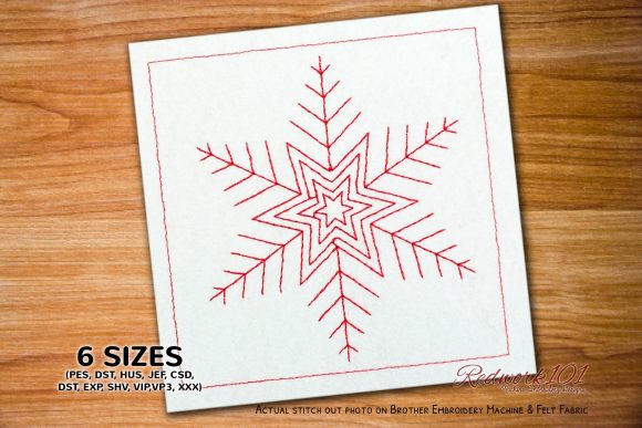 Beautiful Snowflake Redwork: A Boutique Designer's Review