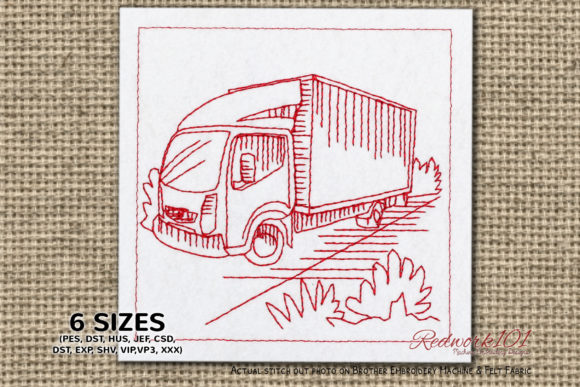 Box Truck Bluework: A Transportation Embroidery Design Review