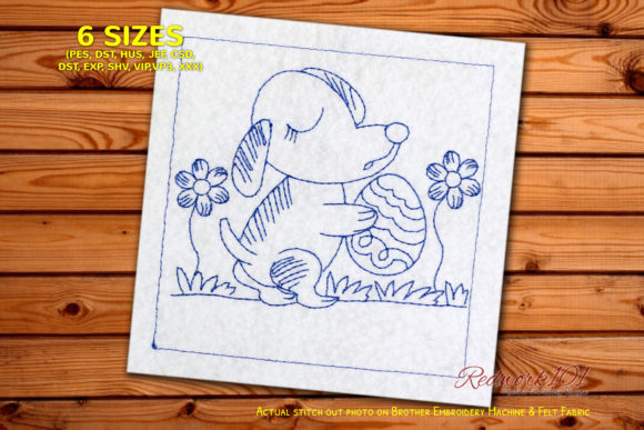 Cute Puppy Easter Egg Redwork: An Embroidery Designer's Review