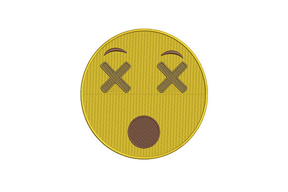 Dizzy Emoji: A Fun Embroidered Accent for Business Branding