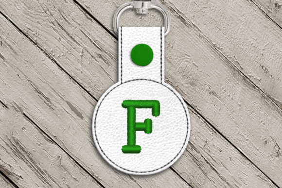 Letter F Key Fob: A Simple Applique for Personalized Charm