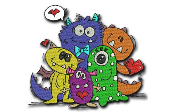 Love Monsters Embroidery Design Review for Boutique Apparel